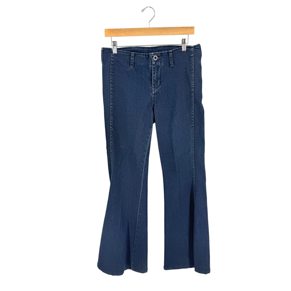 Free People Just Float On Flare Jeans Blue 29 Boho Retro 70s Bell Bottom Denim